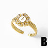 Wholesale Jewelry Copper Geometric Open Ring 18K Gold Plated