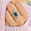 Wholesale Jewelry Copper Geometric Oval Electroplated Ring For Women