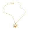 Wholesale Jewelry Copper Geometric Pattern Electroplated Aircraft Flower Pendant Necklace For Women