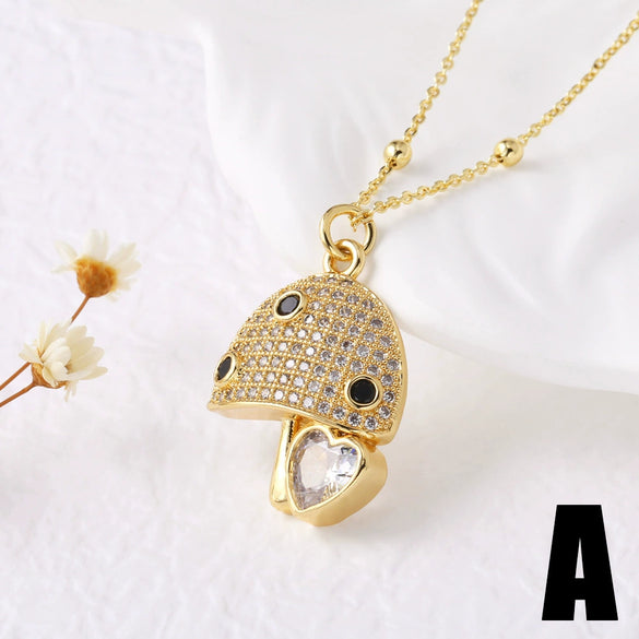 Wholesale Jewelry Copper Geometric Pattern Electroplated Aircraft Flower Pendant Necklace For Women