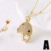 Wholesale Jewelry Copper Geometric Pattern Electroplated Aircraft Flower Pendant Necklace For Women