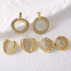 Wholesale Jewelry Copper Geometric Pattern Electroplated Simple Style Round Earrings For Women