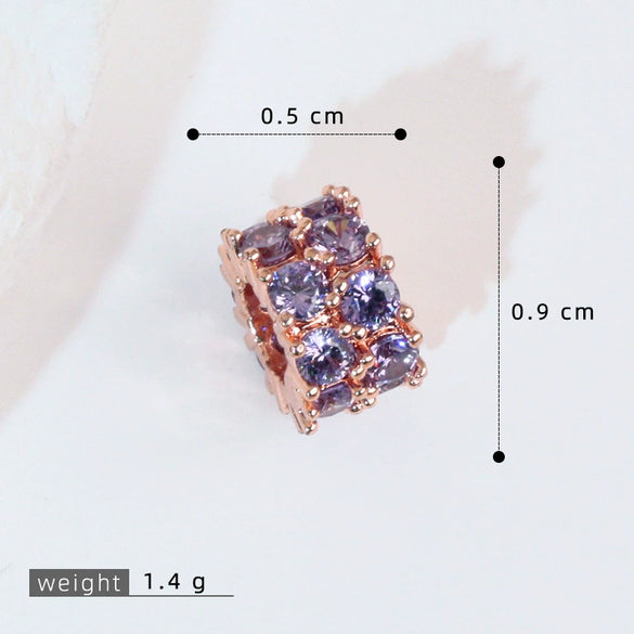 Wholesale Jewelry Copper Geometric Pendant Necklace With Microinlaid Zircon Electroplating Accessories