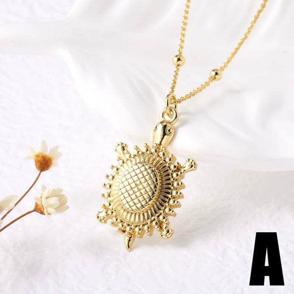 Wholesale Jewelry Copper Geometric Pendant Necklace With O Word Chain And Electroplating