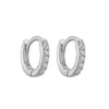 Wholesale Jewelry Copper Geometric Single Row Oshaped Earrings Inlaid With Zircon For Women