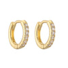 Wholesale Jewelry Copper Geometric Single Row Oshaped Earrings Inlaid With Zircon For Women