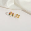 Wholesale Jewelry Copper Geometric Snake Ring And Earrings For Women With Retro And Personal Style Electroplated