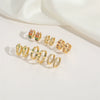 Wholesale Jewelry Copper Geometric Snake Ring And Earrings For Women With Retro And Personal Style Electroplated