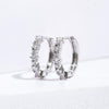 Wholesale Jewelry Copper Geometric Square Blue Zircon Inlaid Electroplated Women's Ear Buckle