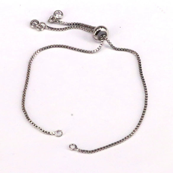 Wholesale Jewelry Copper Geometric Style Electroplated Semifinished Pushpull Adjustable Bracelet