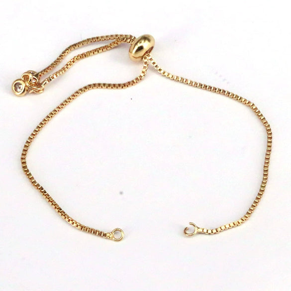 Wholesale Jewelry Copper Geometric Style Electroplated Semifinished Pushpull Adjustable Bracelet