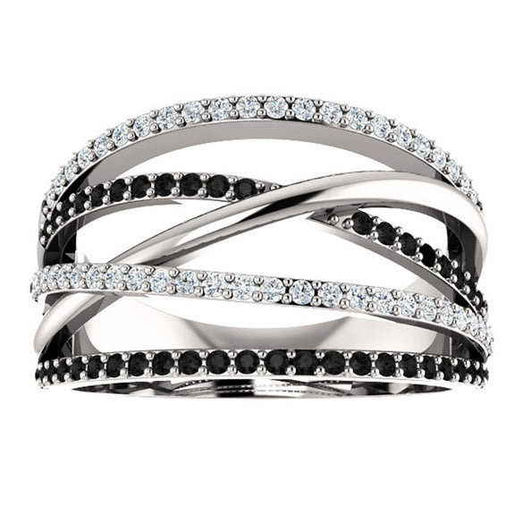Wholesale Jewelry Copper Geometric Style Zirconia Tail Ring For Women