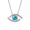 Wholesale Jewelry Copper Geometric Zircon Inlaid Eye Necklace For Women
