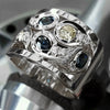 Wholesale Jewelry Copper Geometric Zirconia Hollow Flower Ring