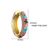 Wholesale Jewelry Copper Gold Plated Dripping Oil Daisy Pattern C Shaped Earrings For Women
