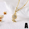 Wholesale Jewelry Copper Gold Plated Flower Pendant Necklace Minimalist Style For Women