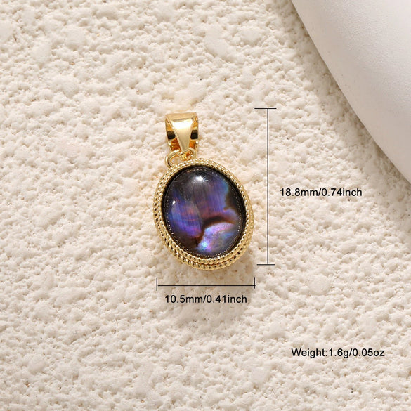 Wholesale Jewelry Copper Gold Plated Flower Shaped Pendant With Tiger Eye Stone Aventurine Turquoise Black Agate Hand Knitted