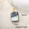 Wholesale Jewelry Copper Gold Plated Flower Shaped Pendant With Tiger Eye Stone Aventurine Turquoise Black Agate Hand Knitted