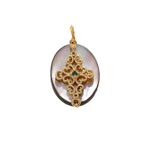 Wholesale Jewelry Copper Gold Plated Flower Shaped Pendant With Tiger Eye Stone Aventurine Turquoise Black Agate Hand Knitted