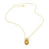 Wholesale Jewelry Copper Gold Plated Fruit Pineapple Hollow Pendant Necklace