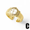 Wholesale Jewelry Copper Gold Plated Geometric Open Ring For Women