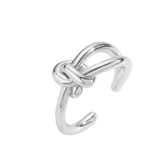 Wholesale Jewelry Copper Gold Plated Geometric Water Drop Retro Twist Open Ring For Women