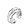 Wholesale Jewelry Copper Gold Plated Geometric Water Drop Retro Twist Open Ring For Women