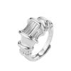Wholesale Jewelry Copper Gold Plated Geometric Water Drop Retro Twist Open Ring For Women