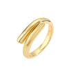 Wholesale Jewelry Copper Gold Plated Geometric Water Drop Retro Twist Open Ring For Women