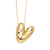 Wholesale Jewelry Copper Gold Plated Letter Pendant Necklace With Box Chain