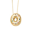 Wholesale Jewelry Copper Gold Plated Letter Pendant Necklace With Box Chain
