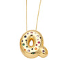 Wholesale Jewelry Copper Gold Plated Letter Pendant Necklace With Box Chain
