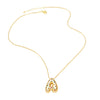 Wholesale Jewelry Copper Gold Plated Letter Pendant Necklace With Box Chain