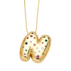Wholesale Jewelry Copper Gold Plated Letter Pendant Necklace With Box Chain