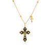Wholesale Jewelry Copper Gold Plated Oil Drop Cross Ochain Necklace For Women Geometric Style