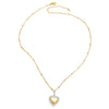 Wholesale Jewelry Copper Goldplated Fivepointed Star And Heart Shape Pendant Necklace With Ball Bead Chain