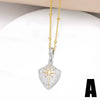 Wholesale Jewelry Copper Goldplated Fivepointed Star And Heart Shape Pendant Necklace With Ball Bead Chain
