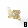 Wholesale Jewelry Copper Goldplated Geometric Love Heart Open Ring For Women