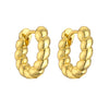 Wholesale Jewelry Copper Goldplated Geometric Twist Small Hoop Earrings For Women
