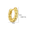 Wholesale Jewelry Copper Goldplated Geometric Twist Small Hoop Earrings For Women