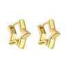 Wholesale Jewelry Copper Goldplated Geometric Twist Small Hoop Earrings For Women