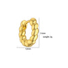Wholesale Jewelry Copper Goldplated Geometric Twist Small Hoop Earrings For Women