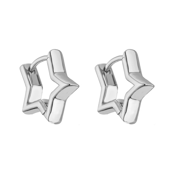 Wholesale Jewelry Copper Goldplated Geometric Twist Small Hoop Earrings For Women