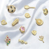 Wholesale Jewelry Copper Goldplated Heart Flower Bow Pendant