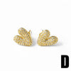 Wholesale Jewelry Copper Goldplated Heart Shape Earrings