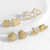 Wholesale Jewelry Copper Goldplated Heart Shape Earrings