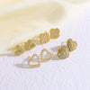 Wholesale Jewelry Copper Goldplated Heart Shape Earrings