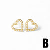 Wholesale Jewelry Copper Goldplated Heart Shape Earrings