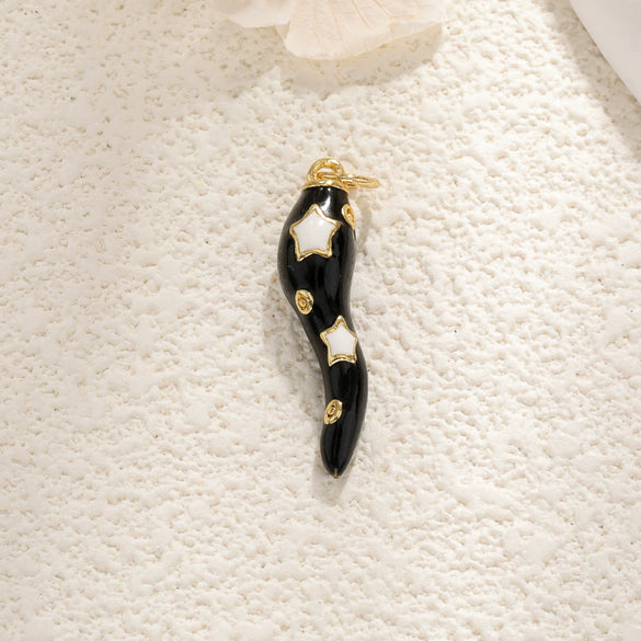 Wholesale Jewelry Copper Goldplated Oildropping Chili Pendant Necklace