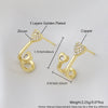 Wholesale Jewelry Copper Goldplated Ushaped Heartshaped Earrings For Women